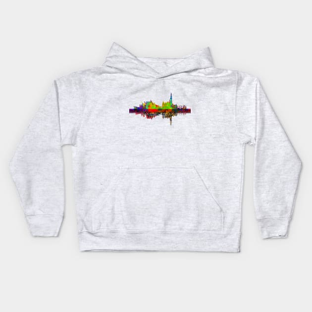 Amsterdam Skyline Kids Hoodie by crunchysqueak